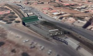 Simulación en 3D de la frontera con Marruecos en Melilla.