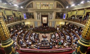 Fotografía de archivo del hemiciclo del Congreso de los Diputado que este jueves tiene previsto debatir y votar el Pleno del Congreso sobre la reforma del CGPJ y la sedición si el Constitucional no lo frena.