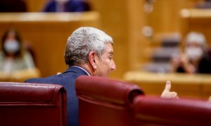 El presidente de la Corporación RTVE, José Manuel Pérez Tornero, comparece en comisión Mixta de Control Parlamentario de la Corporación RTVE y sus Sociedades en el Senado, a 4 de octubre de 2021, en Madrid (España).