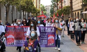 Una manifestación del Servicio de Atención Domiciliaria, en una imagen de archivo tomada en Andalucía