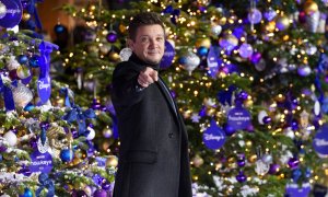 El actor Jeremy Renner en la proyección de 'Ojo de Halcón' en Londres a 11 de noviembre de 2021