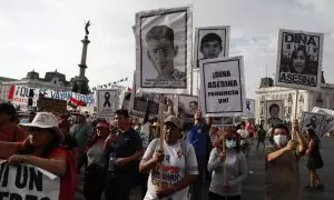 Manifestaciones antigubernamentales en Lima (Perú), a 13 de enero de 2023.