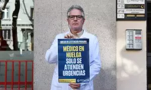 Presidente del comite´de huelga médicos atención primaria madrid