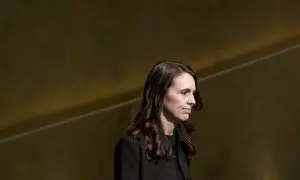 La primera ministra de Nueva Zelanda, Jacinda Ardern, en una foto de septiembre pasado a su llegada a la sede de la ONU para participar en la Asamblea Anual. EFE/EPA/JUSTIN LANE