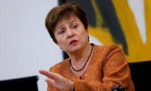 La directora gerente del Fondo Monetario Internacional (FMI), Kristalina Georgieva, en una conferencia el pasado 12 de enero.