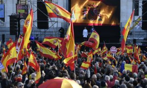 Manifestación celebrada este sábado en Madrid contra el Gobierno de Pedro Sánchez.