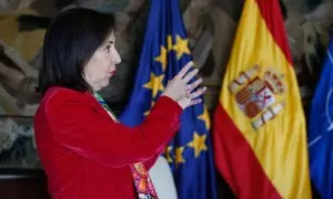 La ministra de Defensa, Margarita Robles, este miércoles.