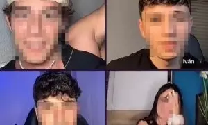 Captura del momento en que la joven es abofeteada en directo en TikTok a 28 de enero de 202