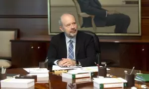 El juez Juan Carlos Campo Moreno en el primer Pleno jurisdiccional Tribunal Constitucional, a 24 de enero de 2023