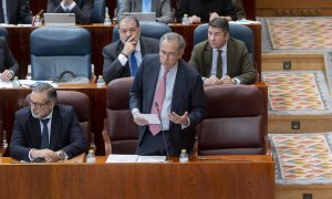 El vicepresidente y consejero de Educación y Universidades, Enrique Ossorio, interviene durante un pleno en la Asamblea de Madrid, a 2 de febrero de 2023, en Madrid.