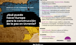 'Público' y la Fundación Espacio Público tratan de buscar una escenario de paz y no de guerra.