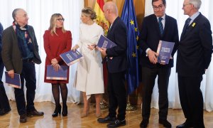 Acto de presentación del Acuerdo de Diálogo Social, en la sede del Ministerio, a 23 de febrero de 2023, en Madrid (España)