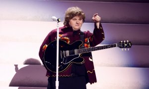 El cantante Lewis Capaldi en una de sus últimas actuaciones en Londres, a 11 de febrero de 2023.