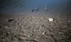 Vista del pantano de Rialb, a 24 de noviembre de 2022, en Barcelona, Catalunya (España).