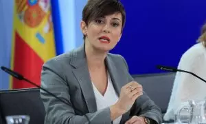 La portavoz del Gobierno, Isabel Rodríguez, durante la rueda de prensa celebrada en Moncloa este martes.