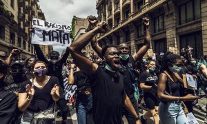 Protesta contra el racismo en Barcelona, en 2020. Archivo.