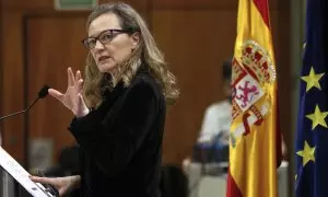 La delegada del Gobierno contra la Violencia de Género, Victoria Rosell, comparece para informar de los datos de feminicidios de 2022, a 23 de marzo de 2023.