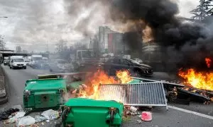 Imagen de las protestas en París (Francia) contra la reforma de las pensiones.