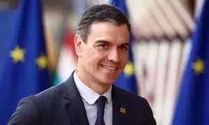 El presidente del Gobierno, Pedro Sánchez, este viernes en Bruselas.