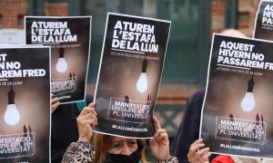 Una manifestació contra la pobresa energètica.