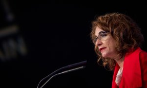 La ministra de Hacienda y Función Pública, María Jesús Montero, durante la cuarta jornada de la tercera edición del foro 'Wake Up, Spain!', en Casa de América