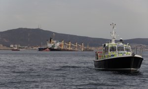 Vista del Estrecho de Gibraltar durante un despliegue marítimo en septiembre de 2022.