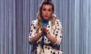 La presentadora y humorista Eva Soriano durante su monólogo en el programa 'Showriano', a 12 de abril de 2023.