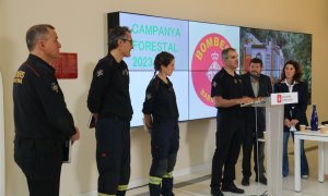 14/04/2023 - Els Bombers de Barcelona en la presentació de la precampanya forestal per aquesta primavera.