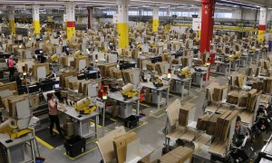 Fotografía de archivo del almacén logístico de Amazon en el Prat de Llobregat.