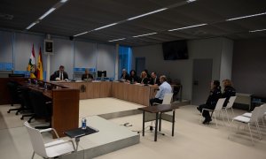 El condenado por el asesinato del niño Álex durante el juicio en la Audiencia Provincial de La Rioja, a 28 de marzo en Logroño.