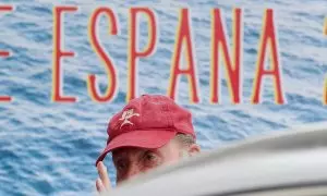 Juan Carlos I durante la clausura la 3ª Regata del IV Circuito Copa de España 2022, a 22 de mayo de 2022, en Sanxenxo, Pontevedra.