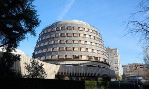 Fachada del Tribunal Constitucional, en Madrid.