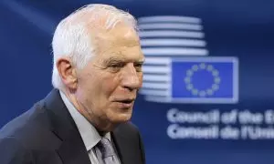 El alto representante de la Unión Europea para Asuntos Exteriores y Política de Seguridad, Josep Borrell, durante el Consejo de Asuntos Exteriores de la UE, a 24 de abril de 2023 en Bruselas.