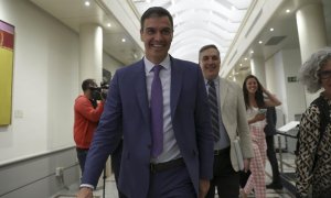 El presidente del Gobierno, Pedro Sánchez, tras el pleno del Senado celebrado este martes en Madrid