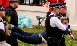 Protestas antimonárquicas en Londres