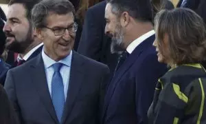 Alberto Núñez Feijóo y Santiago Abascal