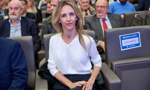 La diputada del PP, Cayetana Álvarez de Toledo, durante un acto en el Auditorio MGS, a 25 de enero de 2023, en Barcelona.