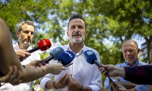 El exdiputado de Ciudadanos Edmundo Bal atiende a los medios en presencia del procurador de Cs en las Cortes de Castilla y León, Francisco Igea, a 11 de junio de 2023 en Madrid