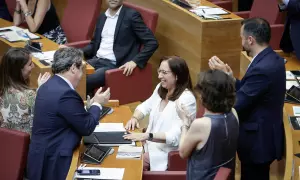 26-6-2023 La diputada de Vox Llanos Massó just després de ser escollida presidenta de les Corts Valencianes