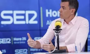 El presidente del Gobierno, Pedro Sánchez, durante su entrevista en la Cadena SER. — Cadena SER