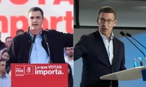 Montaje de Pedro Sánchez y Alberto Núñez Feijóo, que ya tienen fecha para su primer cara a cara.