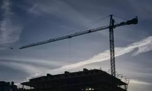 Vista de una vivienda en construcción en Ourense. E.P./Agostime