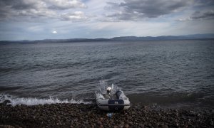 Un bote en Lesbos (Grecia).