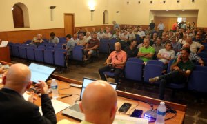 Assemblea dels síndics de la Comunitat General de Regants dels Canals d'Urgell a la Casa Canal de Mollerussa