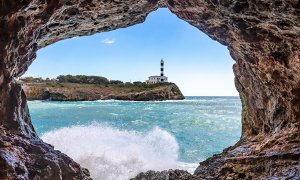 El far de Portocolom, a Felanitx, a l'illa de Mallorca