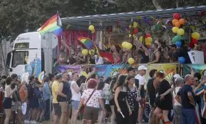 15/07/2023 - Una de les carrosses que ha participat en el Pride Barcelona 2023.