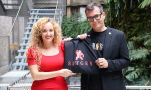 El director artístic del Festival de Sitges, Ángel Sala, i la directora de la Fundació del certamen Mònica Garcia Massagué