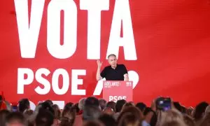 El expresidente Zapatero, este viernes en Sevilla.