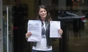 La ex dirigente de Vox Macarena Olona en la Oficina de Registro, en el Ministerio del Interior, a 7 de junio de 2023, en Madrid (España).