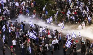 Manifestaciones contra la reforma judicial promovida por el primer ministro israelí Benjamin Netanyahu